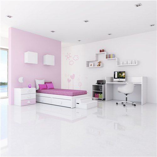 Convertible crib Sero Maths Pink · K550