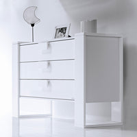 White gloss lacquered chest (117cm) · D233