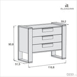 White gloss lacquered chest (117cm) · D233