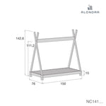Montessori bed frame INDY GREY 70x140 · NC141-M69