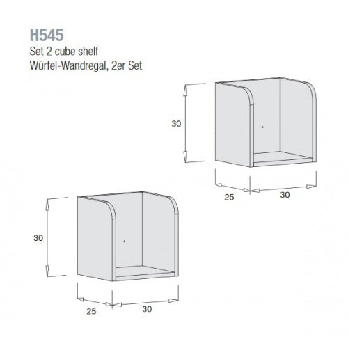 Conjunto de 2 cubos de prateleira infantil (cor à escolha) · H545