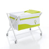 Scissor baby crib with complete textile in green - 670-L54