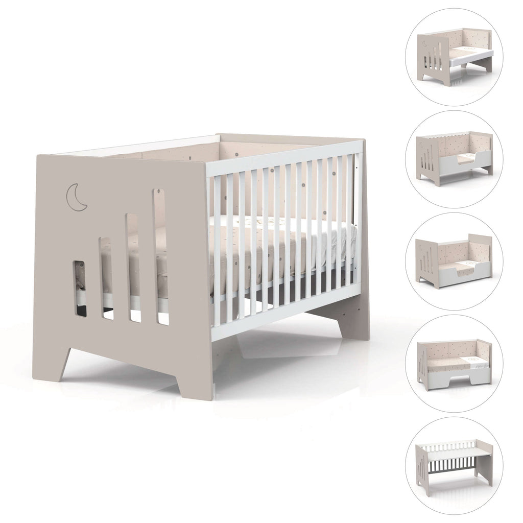 Beige co-sleeping cot 70x140. OMNI XL cot by Alondra